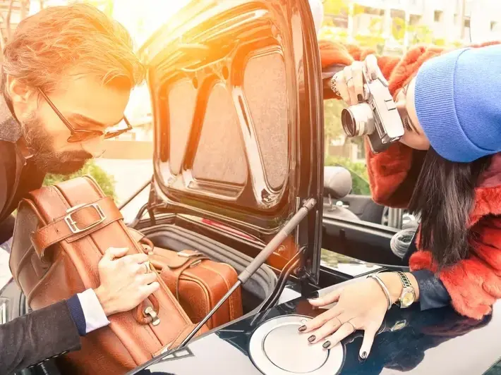 Attorney reviewing Lyft accident injury claim documents in Mesa office