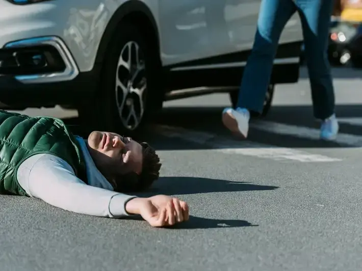 Crash scene investigation on Mesa arterial road with local traffic signals